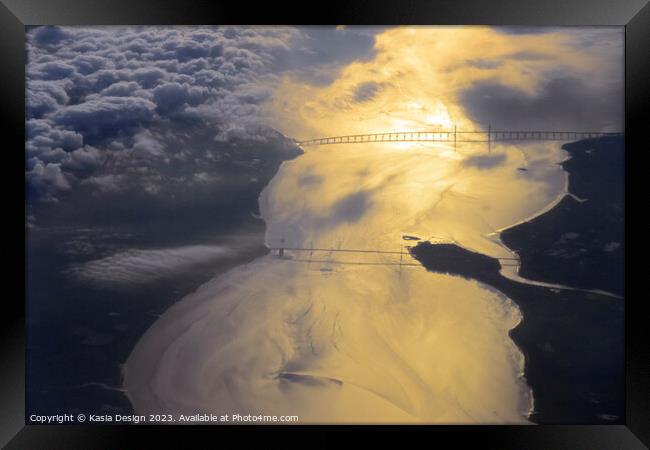 River Severn Estuary in the Spotlight Framed Print by Kasia Design