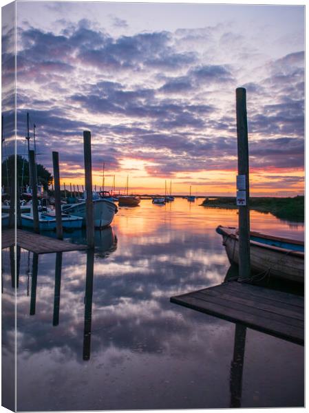 Blakeney High Tide Sunset  Canvas Print by Bryn Ditheridge