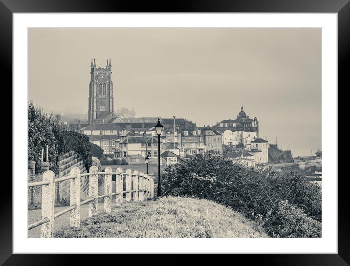 Cromer Black and White Framed Mounted Print by Bryn Ditheridge