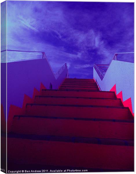Stairs up to Pool- Grenada. Canvas Print by Ben Andrew