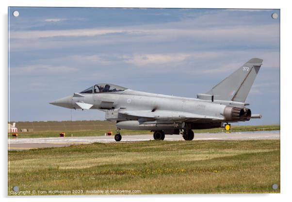 'Dawn of the Eurofighter Typhoon FGR.Mk 4' Acrylic by Tom McPherson