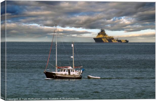 Tranquillity Over the Moray Firth Canvas Print by Tom McPherson