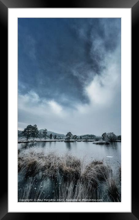 Frozen lake Framed Mounted Print by Paul Forgette