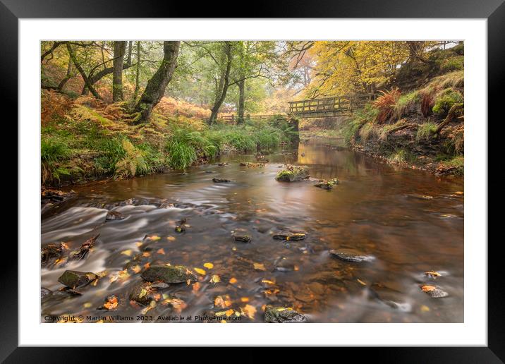 Bridge over Hodge Beck, North York Moors Framed Mounted Print by Martin Williams