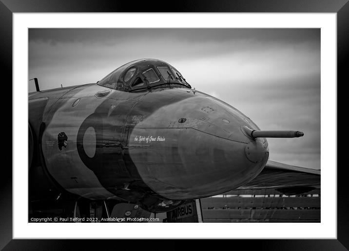 XH558 Vulcan Bomber Framed Mounted Print by Paul Telford