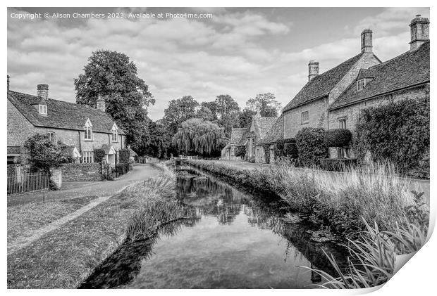 Cotswolds Lower Slaughter  Print by Alison Chambers