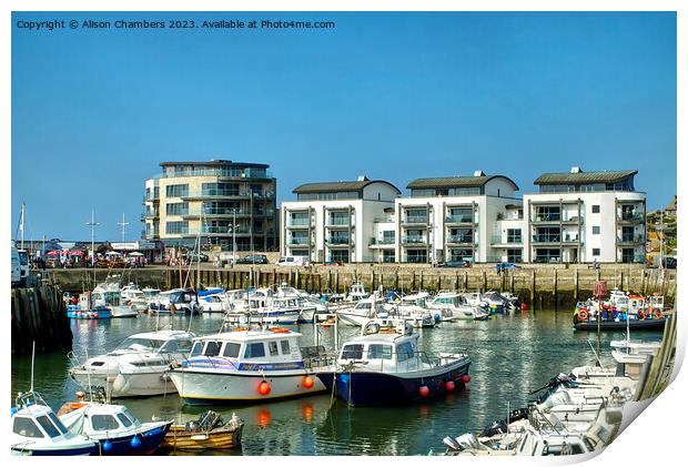 Bridport Harbour  Print by Alison Chambers