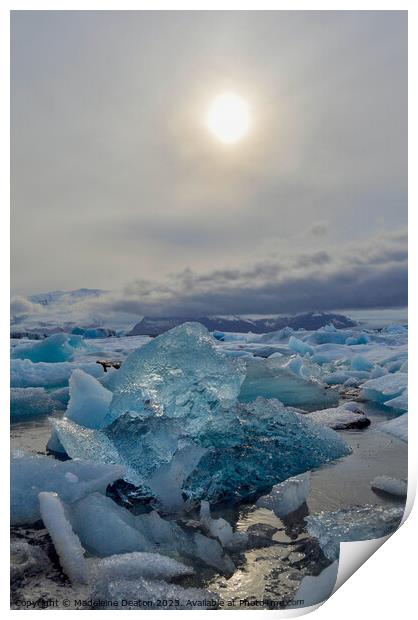 Blue Ice - Jökulsárlón Lagoon Print by Madeleine Deaton