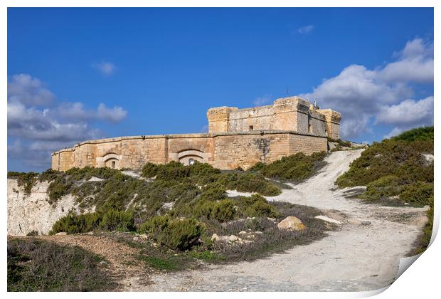 Fort San Lucian In Malta Print by Artur Bogacki