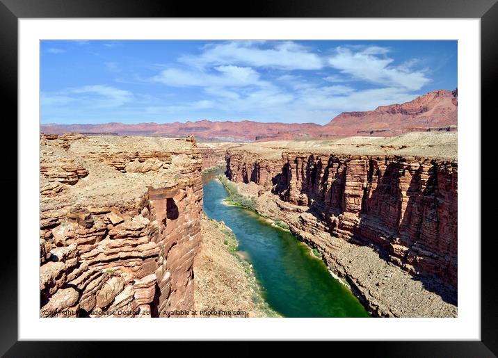 The beautiful Colorado River from Navajo Bridge Framed Mounted Print by Madeleine Deaton