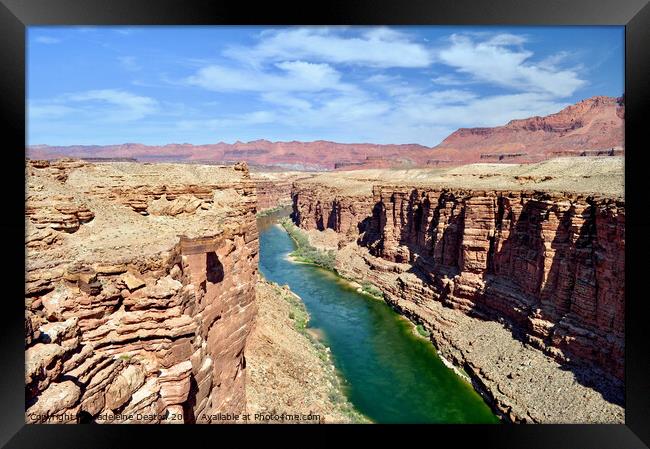 The beautiful Colorado River from Navajo Bridge Framed Print by Madeleine Deaton