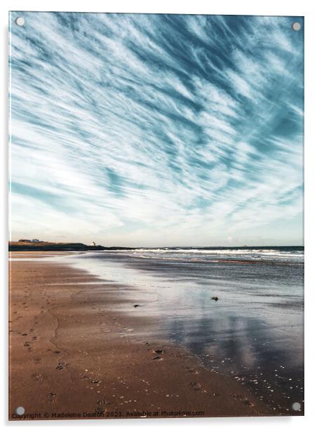 Dramatic Sky on the Northumberland Coast Acrylic by Madeleine Deaton