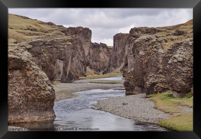 Fjadrargljufur Canyon - Iceland Framed Print by Madeleine Deaton