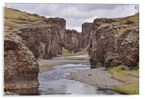 Fjadrargljufur Canyon - Iceland Acrylic by Madeleine Deaton
