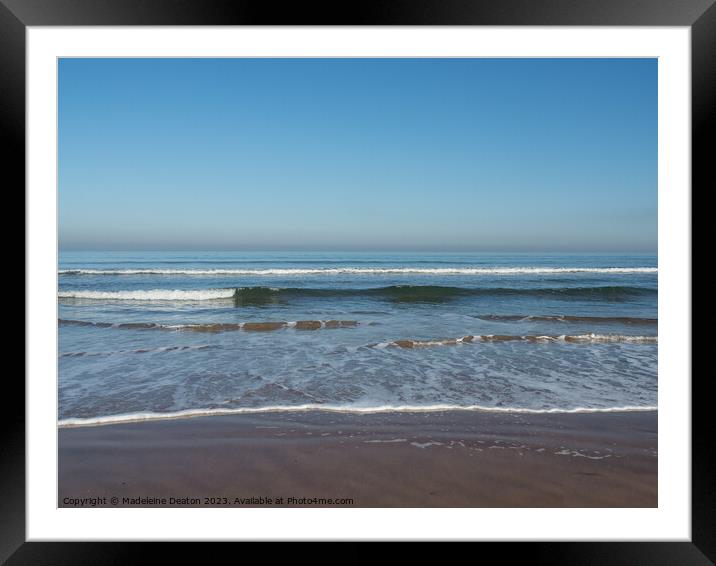 Gentle Waves on a Hazy Day  Framed Mounted Print by Madeleine Deaton