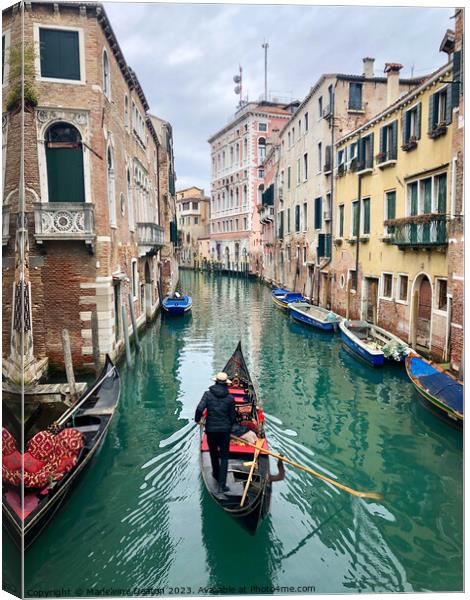 The Gondolier Canvas Print by Madeleine Deaton