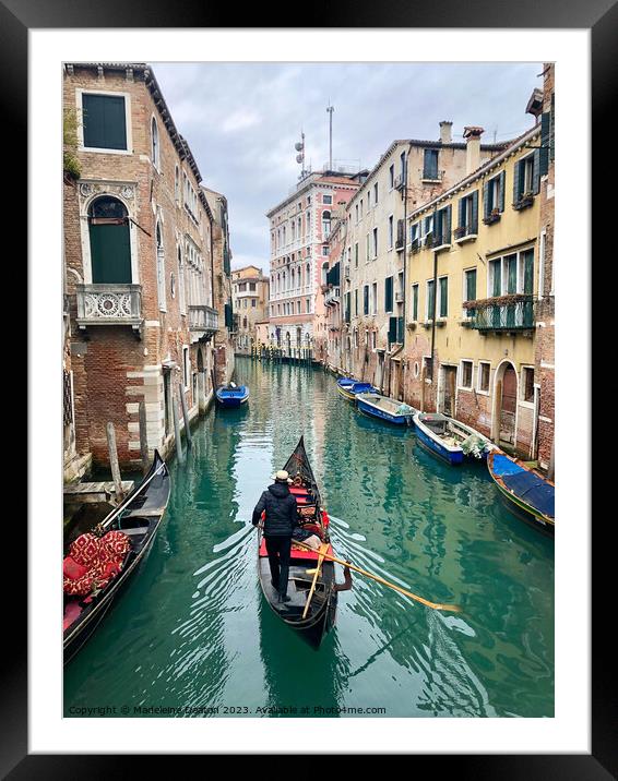 The Gondolier Framed Mounted Print by Madeleine Deaton