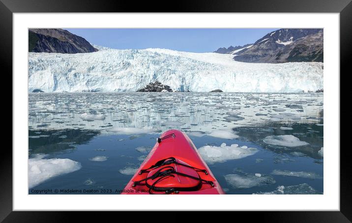 Paddle to the Glacier Framed Mounted Print by Madeleine Deaton