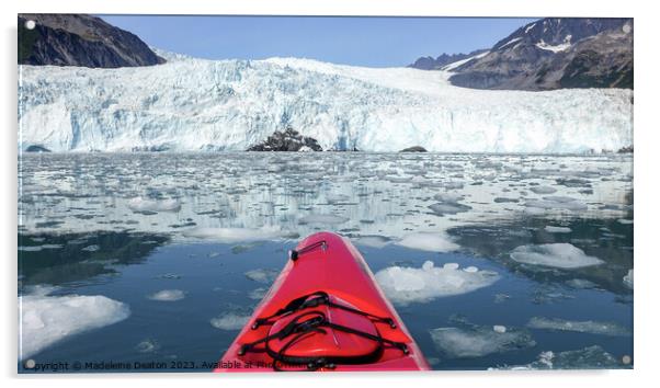 Paddle to the Glacier Acrylic by Madeleine Deaton