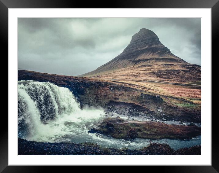 Kirkjufell Mountain in Iceland Framed Mounted Print by Madeleine Deaton