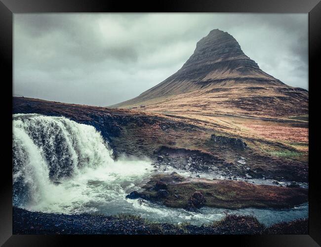 Kirkjufell Mountain in Iceland Framed Print by Madeleine Deaton