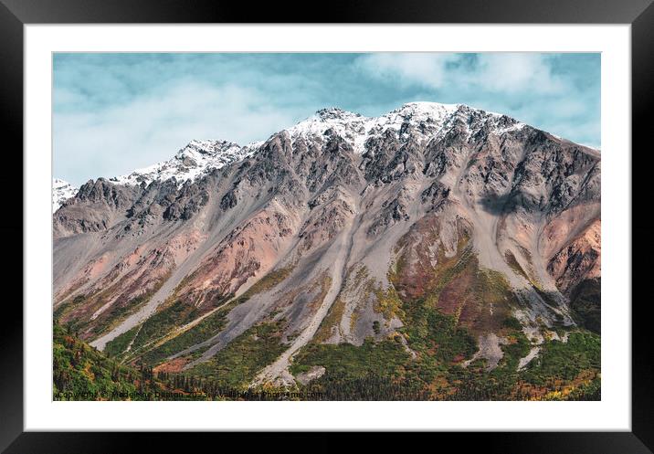 Painted Mountains of Alaska Framed Mounted Print by Madeleine Deaton