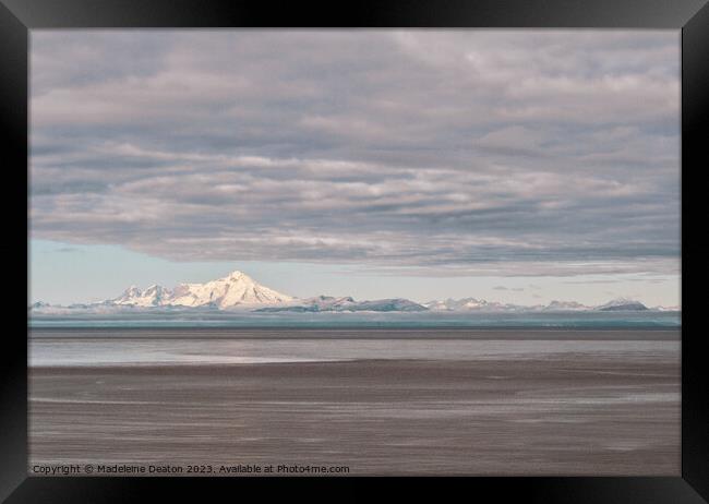 Stormy Clouds over the Cook Inlet Framed Print by Madeleine Deaton