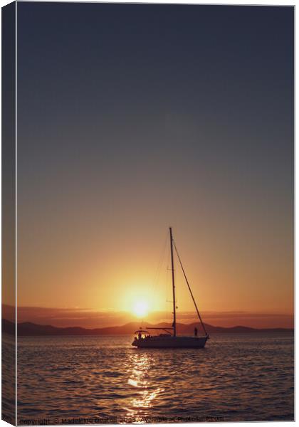 Sunset Sailing  Canvas Print by Madeleine Deaton