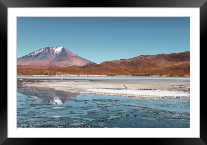 Bolivian Volcano Reflections  Framed Mounted Print by Madeleine Deaton