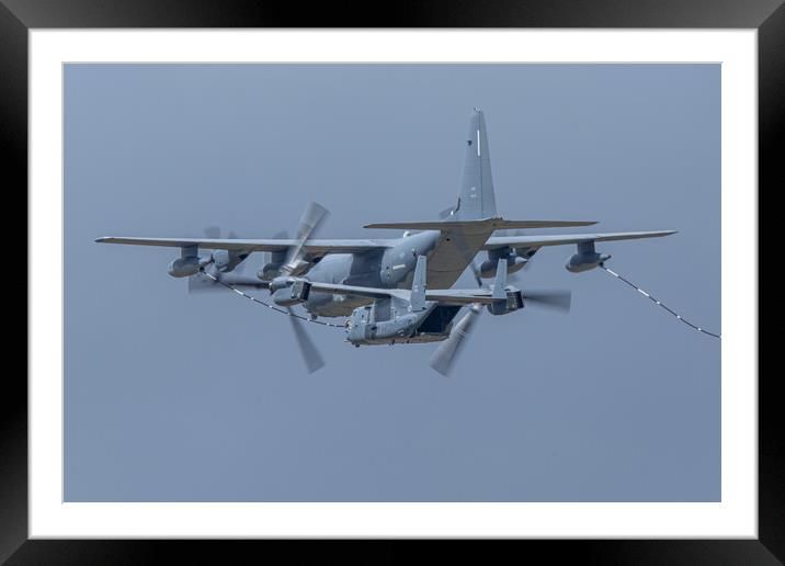 MC-130 Hercules and CV-22 Osprey Framed Mounted Print by J Biggadike