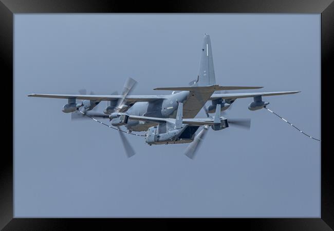 MC-130 Hercules and CV-22 Osprey Framed Print by J Biggadike