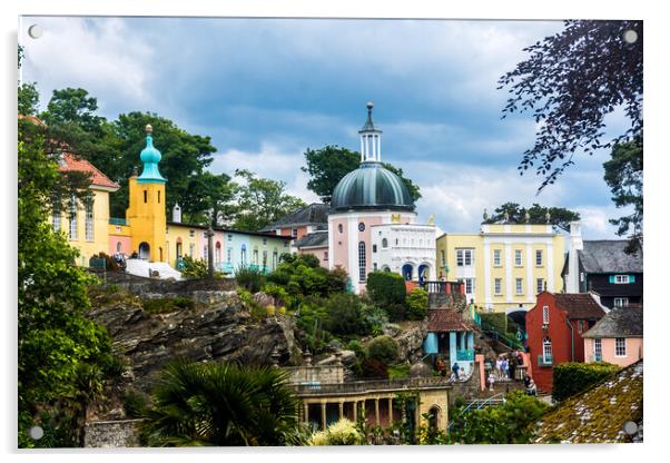 Portmeirion, Wales, UK Acrylic by Peter Jarvis