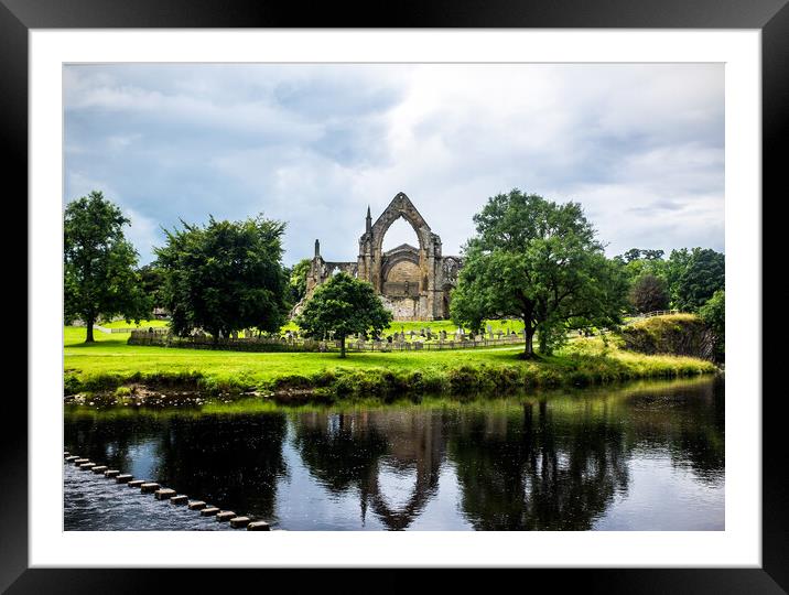 Bolton Abbey in the Yorkshire Dales. Framed Mounted Print by Peter Jarvis