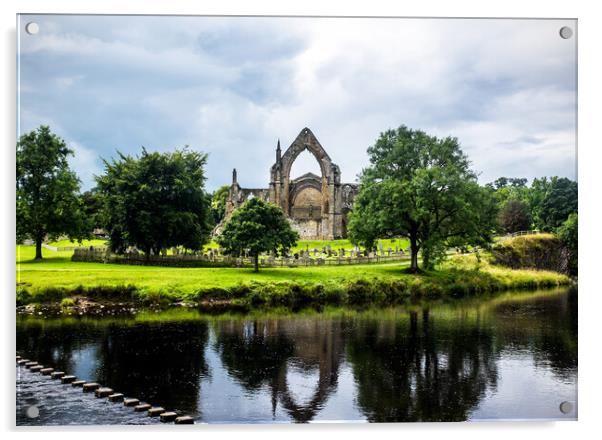 Bolton Abbey in the Yorkshire Dales. Acrylic by Peter Jarvis