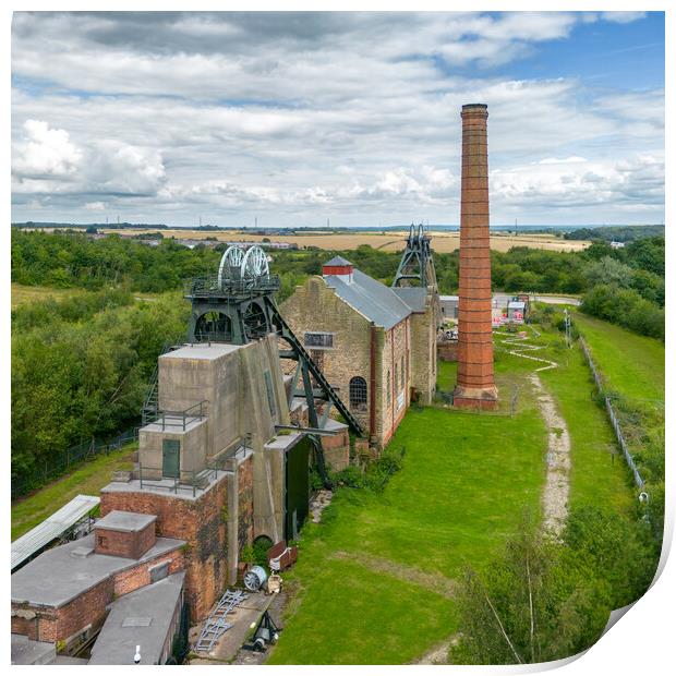 Pleasley Pit From The Air Print by Apollo Aerial Photography