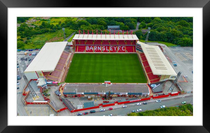 Oakwell Stadium Framed Mounted Print by Apollo Aerial Photography
