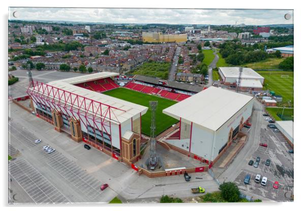 Oakwell Stadium Acrylic by Apollo Aerial Photography