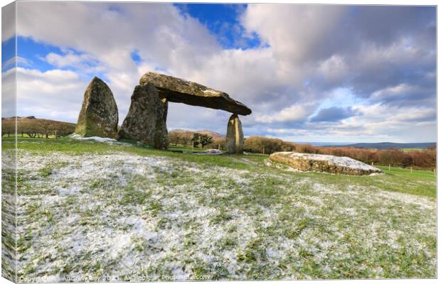 Winter's morning (Pentre Ifan) Canvas Print by Andrew Ray