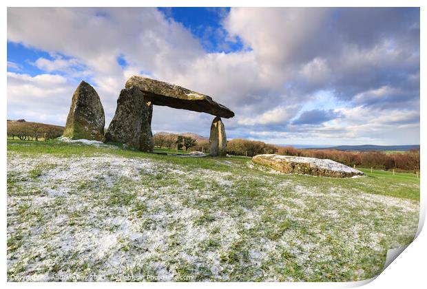 Winter's morning (Pentre Ifan) Print by Andrew Ray