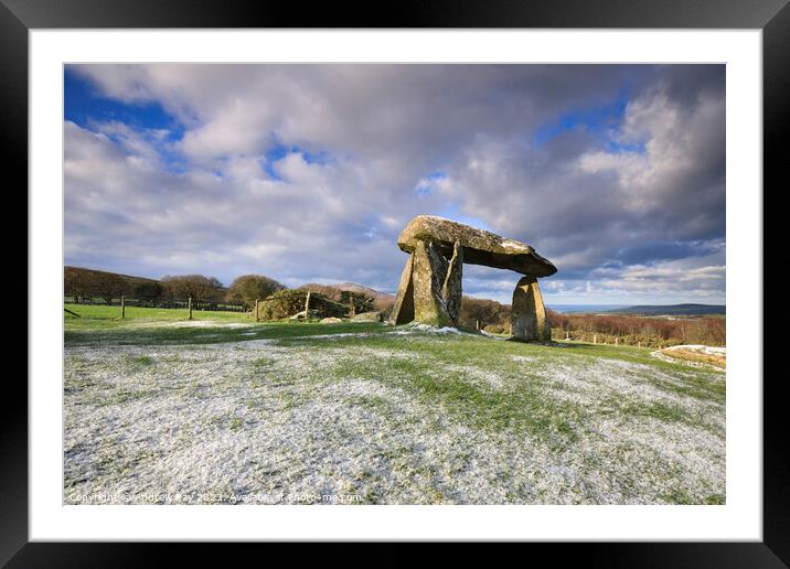 Winter at Pentre Ifan  Framed Mounted Print by Andrew Ray