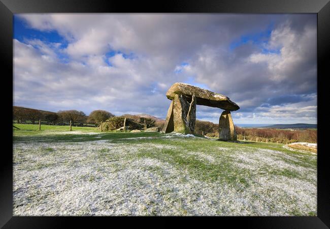 Winter at Pentre Ifan  Framed Print by Andrew Ray