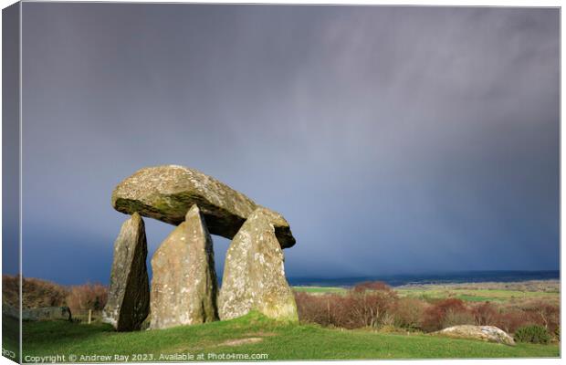 Stormy morning at Pentre Ifan Canvas Print by Andrew Ray