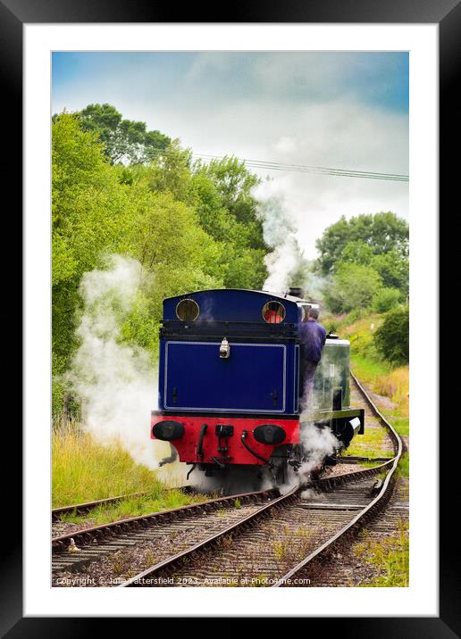 Steam train ready to go! Framed Mounted Print by Julie Tattersfield