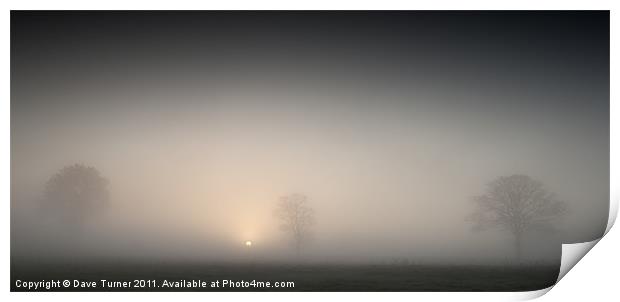 Sunrise, Wramplingham, Norfolk Print by Dave Turner