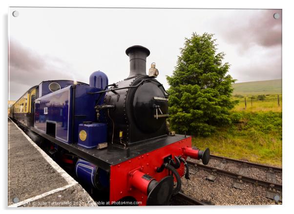 vintage steam train Acrylic by Julie Tattersfield