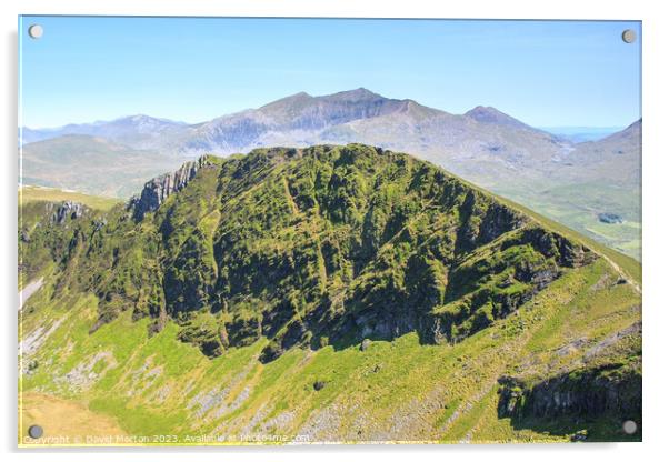 Nantile Ridge with Snowdon/Yr Wyddfa Beyond Acrylic by David Morton