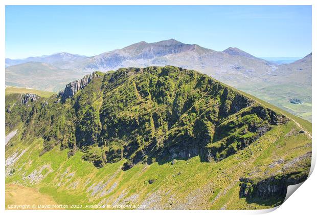 Nantile Ridge with Snowdon/Yr Wyddfa Beyond Print by David Morton