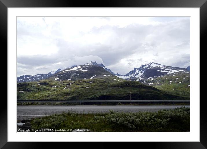 Norway's Soaring Sognefjellet Peaks Framed Mounted Print by john hill