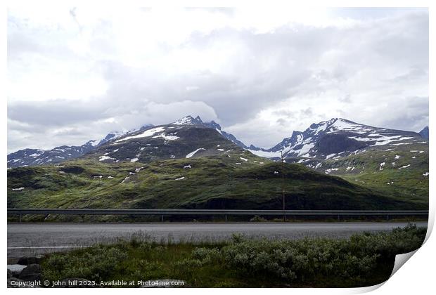 Norway's Soaring Sognefjellet Peaks Print by john hill