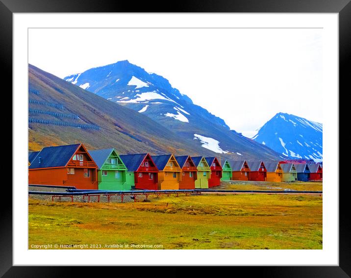 A group of houses at Longyearbyen, Svalbard Framed Mounted Print by Hazel Wright